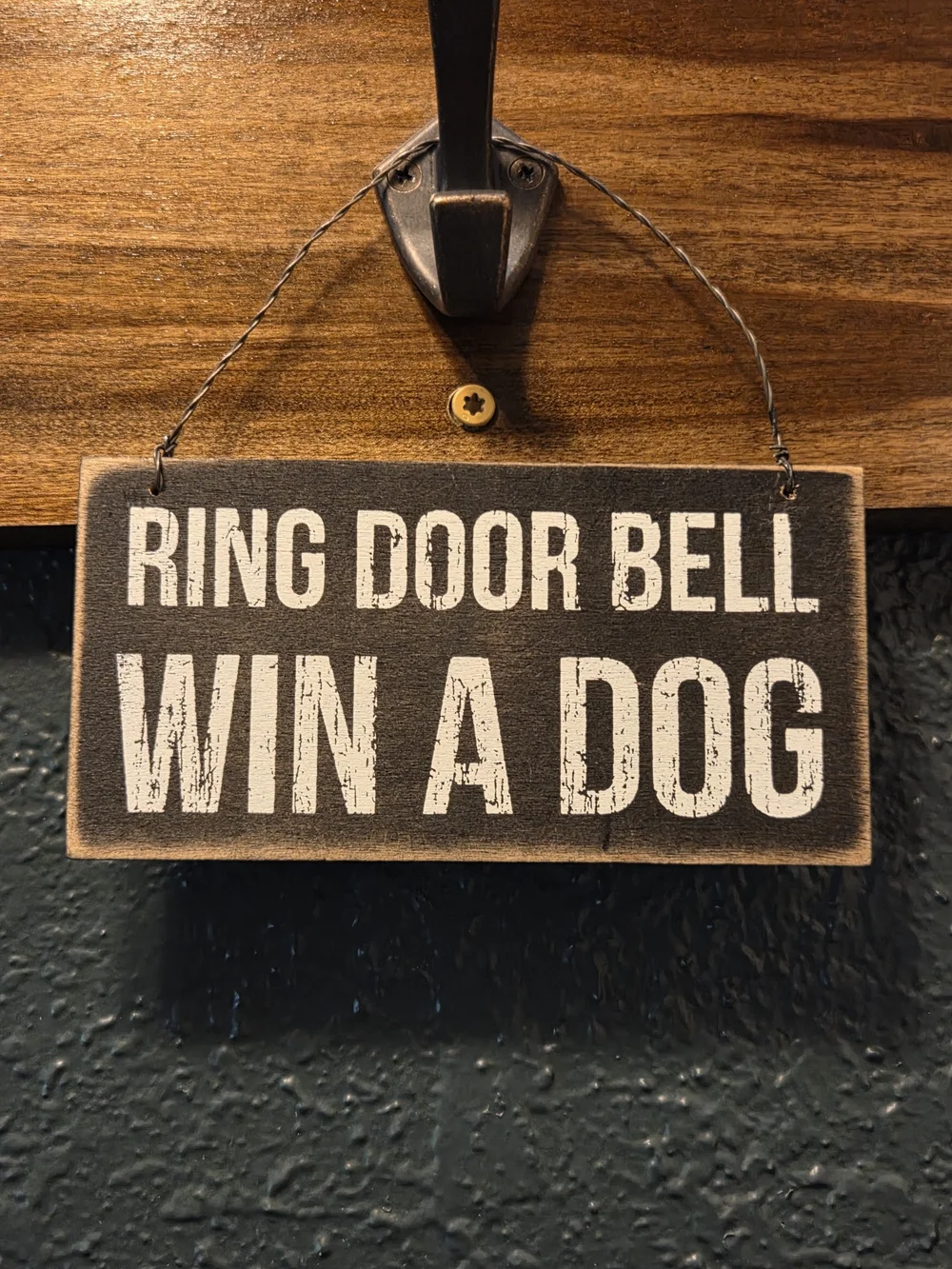 Primitives by Kathy Black Wooden Hanging Sign